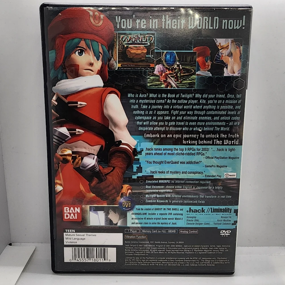 .hack INFECTION (Sony PlayStation 2, 2003) CIB - Picture 2 of 13